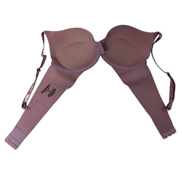 Juicy Couture All Over Logo Spell Out 36C Padded Underwire Pushup Bra Pink - Picture 7 of 7